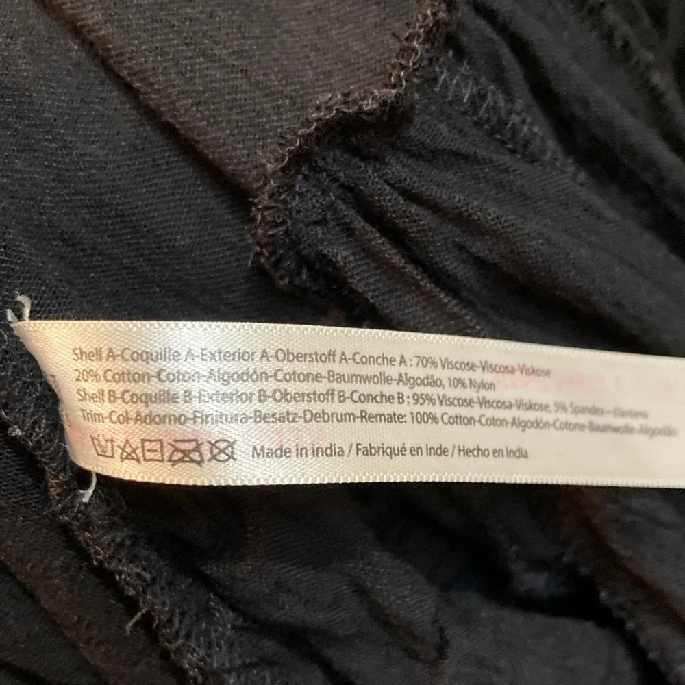 Free People One- Adella Slip Black Size Small EUC